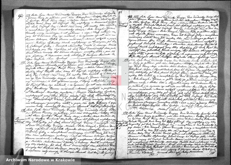 image.from.unit.number "AKTA. Urodzin; Uznania, i Przysposobienia Parafii Panny Maryi w Krakowie, sporządzone na Rok 1822. zaczynające się od Dnia Pierwszego Stycznia, a Konczące się w ostatnim Roku tegoz"