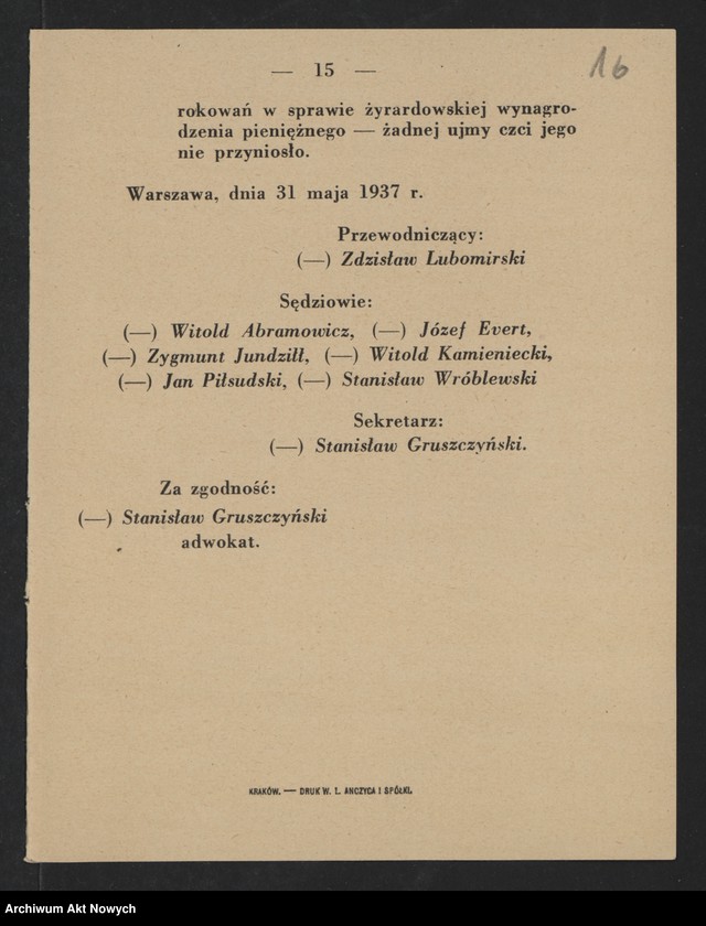 image.from.unit.number "Lednicki Wacław; Załączniki: "orzeczenie Sądu Obywatelskiego" (broszura); L.1"