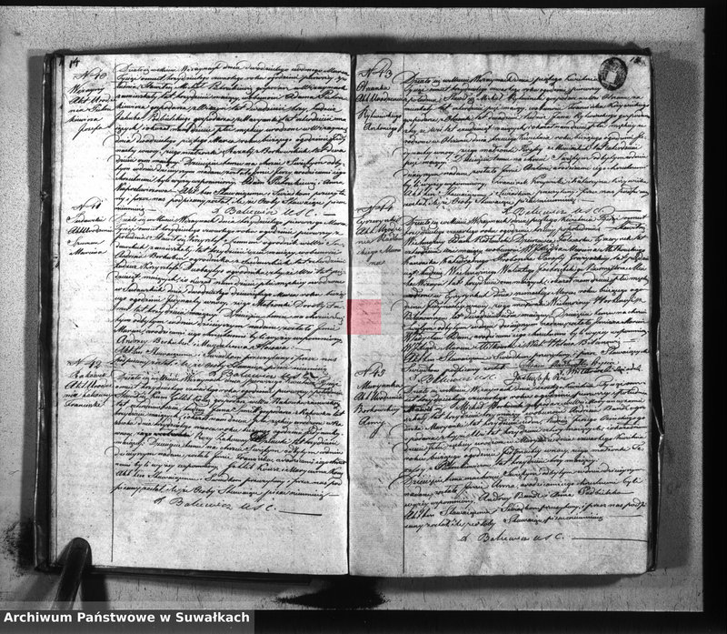 image.from.unit.number "Duplikat parafii wiżayńskiey urodzonych, zaślubionych i umarłych 1834 roku"
