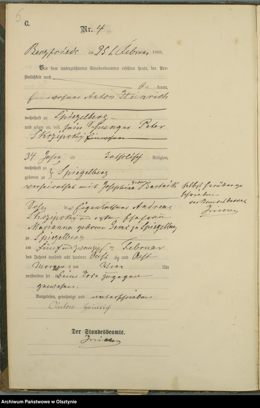 image.from.unit.number "Sterbe-Haupt-Register Nr 1 - 46"