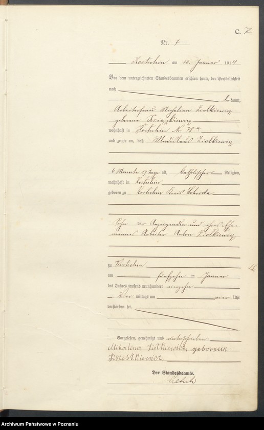 Obraz 9 z jednostki "Sterbe-Haupt-Register"