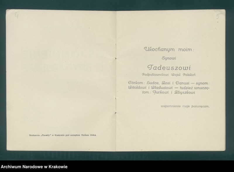 Obraz z jednostki "Władysław BEŁDOWSKI, Wspomnienie o Brygadierze (Rok 1914 w Jabłonkowie), Kraków 1922. Nakładem autora"