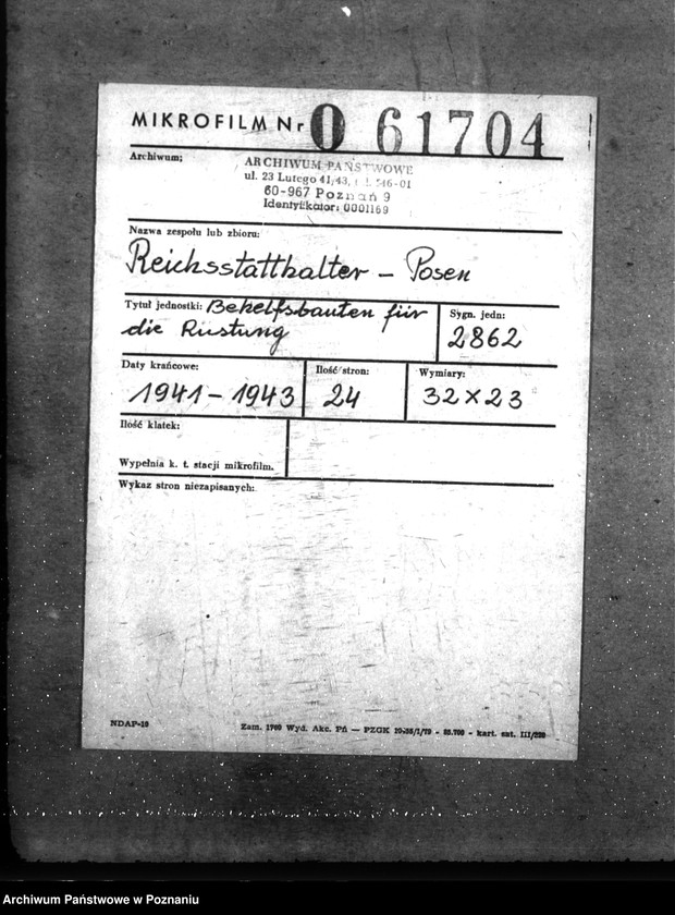 Obraz 2 z jednostki "Behelfsbauten für die Rüstung"