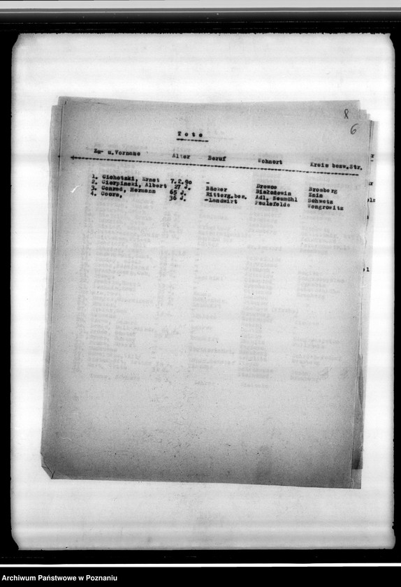 Obraz 10 z jednostki "Spisy zmarłych i zaginionych w 1939 roku miejscowych Niemców"