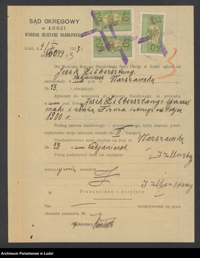 Obraz 5 z jednostki "Zilbersztanc Josek- sprzedaż mąki i zboża"