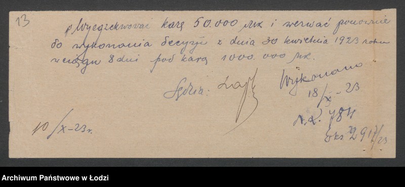 Obraz 15 z jednostki "J.Halpern i L.Kaszub- skup wyrobów włókienniczych"