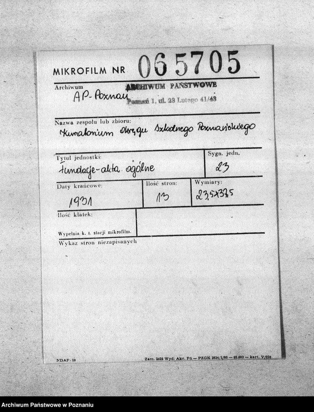 Obraz 2 z jednostki "Fundacje- akta ogólne"