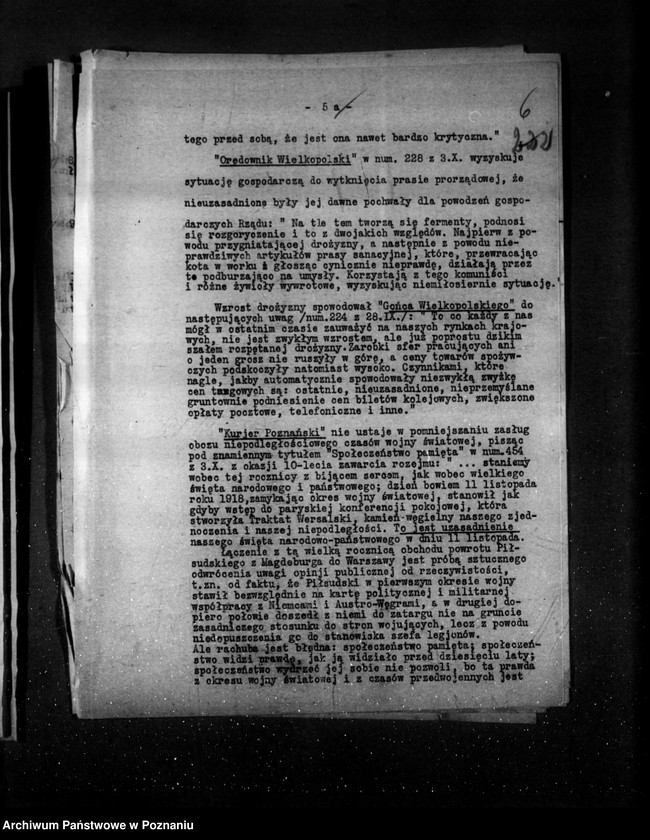 Obraz 10 z jednostki "Sprawozdania sytuacyjne tygodniowe za czas od 28 września do dnia 1 listopada 1928 r."