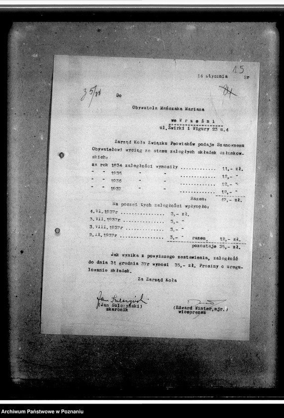 image.from.unit.number "Korespondencja w sprawach personalno - organizacyjnych dotycząca m.in. udzielania pomocy w zatrudnieniu, otrzymaniu mieszkania i pomocy materialnej"