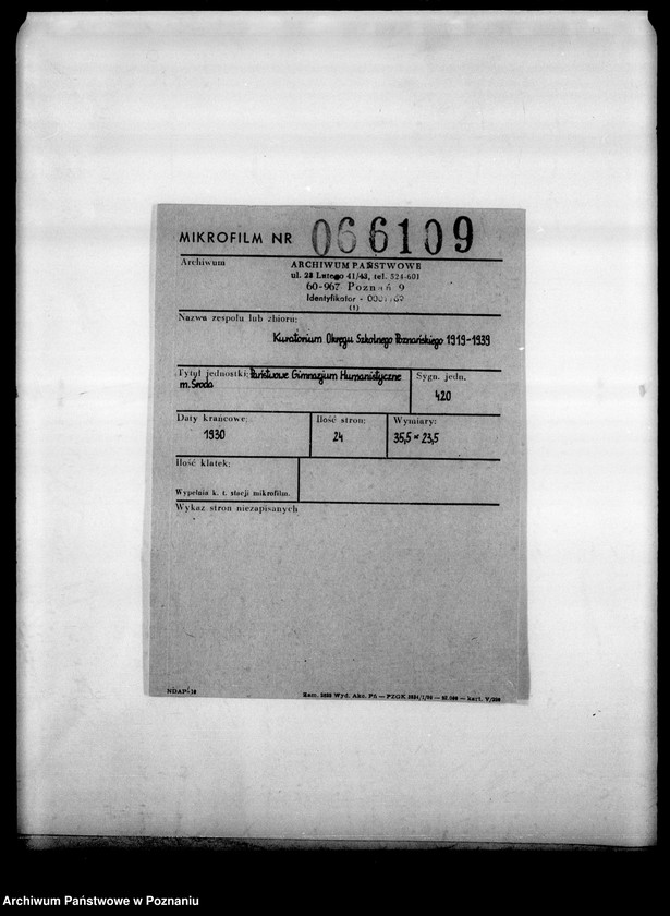 Obraz 2 z jednostki "Państwowe Gimnazjum Humanistyczne miasto Środa"