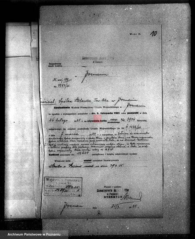 Obraz 17 z jednostki "Spółka Stolarska w Kościanie nr woj. kotła 189"