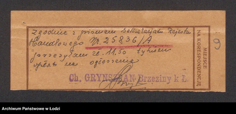 Obraz 11 z jednostki "Chaim Grinszpan – wyrób i sprzedaż konfekcji w Brzezinach"