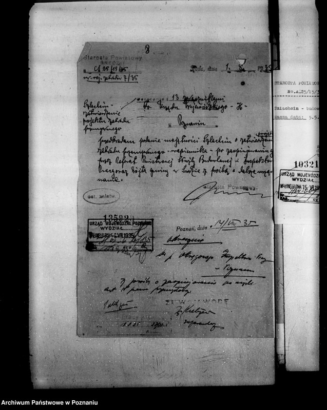 Obraz 12 z jednostki "Zatwierdzenie zakładu przemysłowego /wapniarni/ Zarząd Majętności Szlachcin powiat średzki"