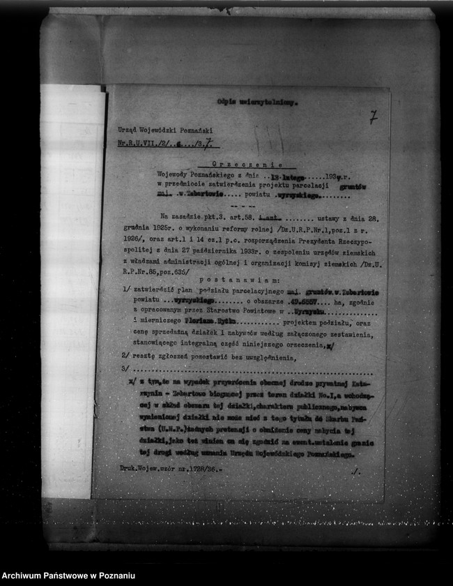 Obraz 13 z jednostki "Operat szacunkowy majątku Zebertowo powiatu wyrzyskiego"