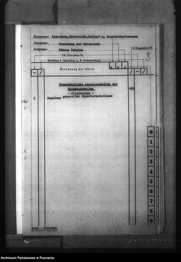 Obraz 7 z jednostki "Aktenplan der Heimoberschulen"