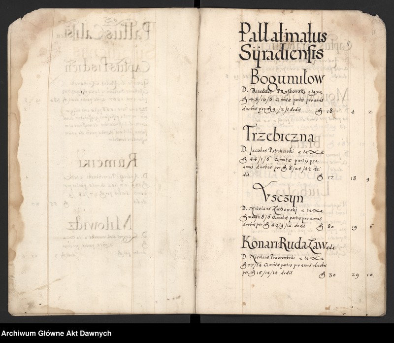 image.from.unit.number "Sumariusz pieniędzy i rejestr retenty piątej części z dochodów dóbr stołowych z terenów całej Rzeczpospolitej."