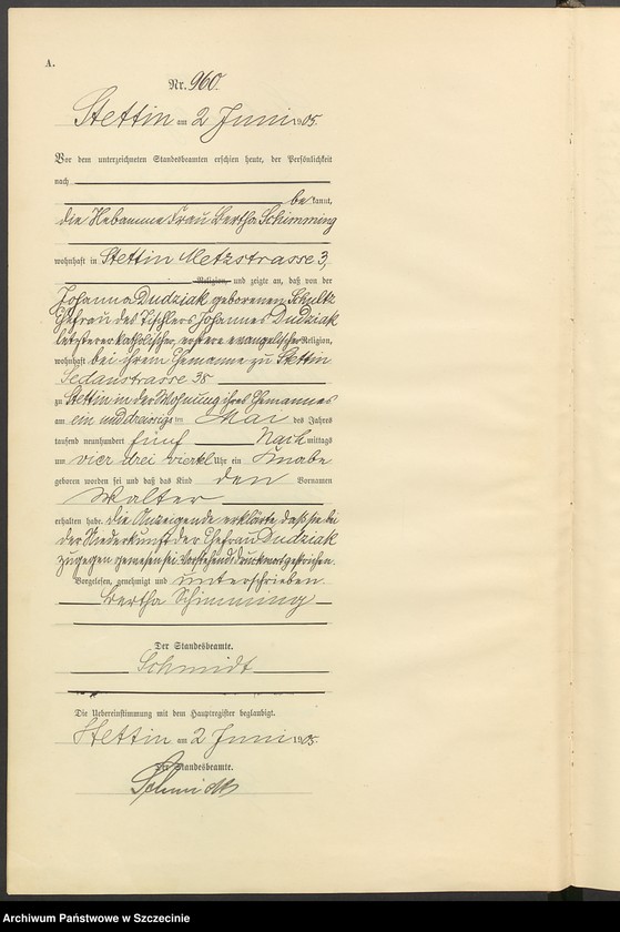 Obraz 8 z jednostki "Geburts-Register (Neben-Register) Band III"