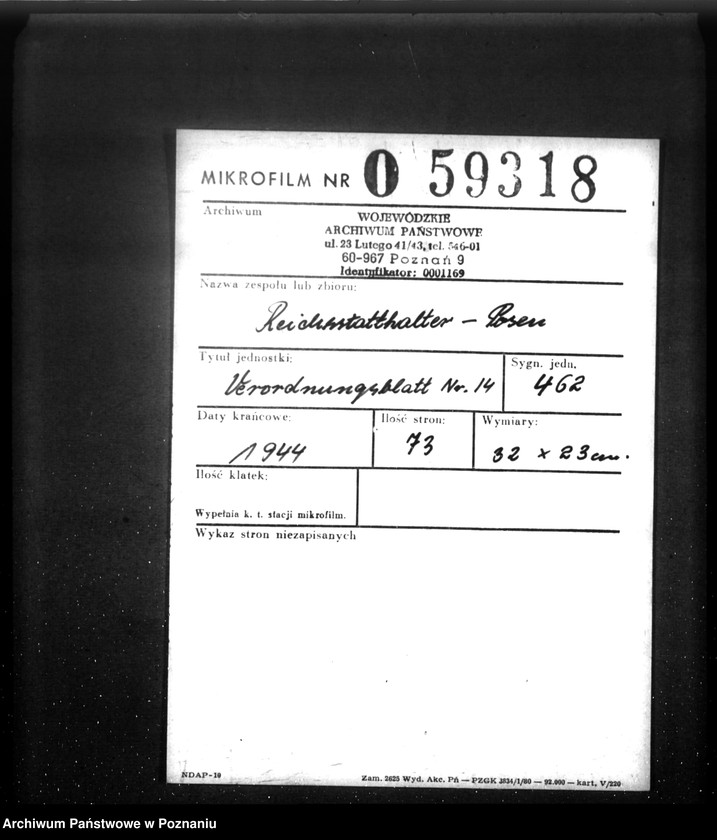 Obraz 2 z jednostki "Verordnungsblatt Nr. 14"