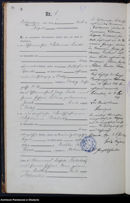 image.from.unit.number "Heirats-Neben-Register Nr 1 - 17"