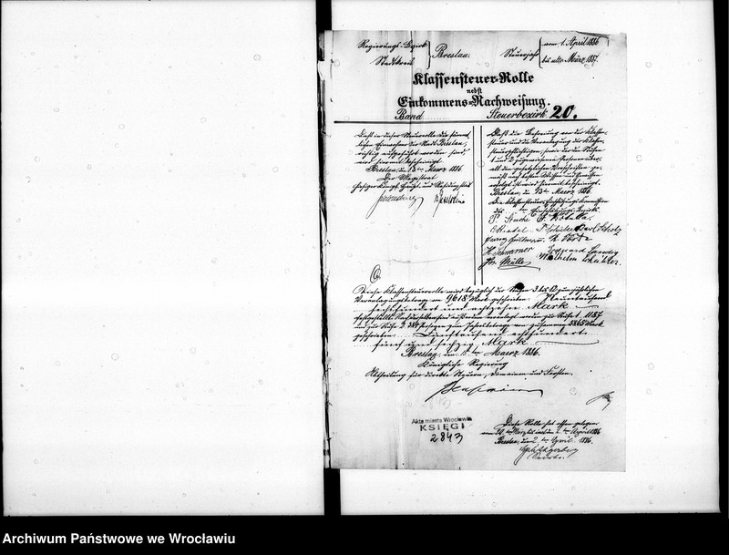 image.from.unit.number "Klassensteuerrolle nebst Eikommens - Nachweisung"