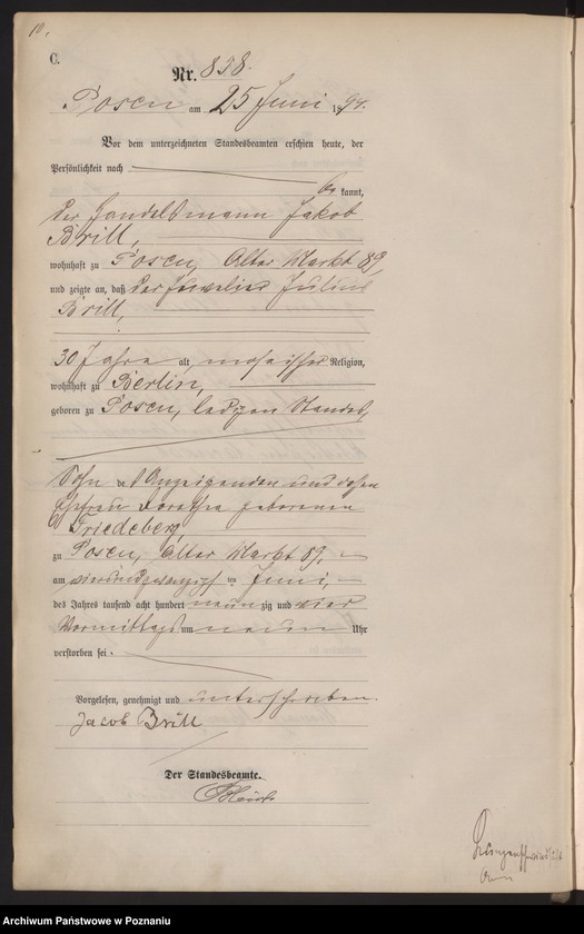 Obraz 13 z jednostki "Księga zgonów t. III"