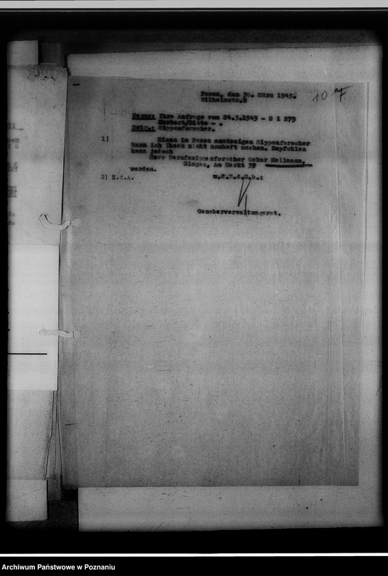 Obraz 14 z jednostki "Berufssippenforscher Oskar Hellmann, Glogau [Głogów]"