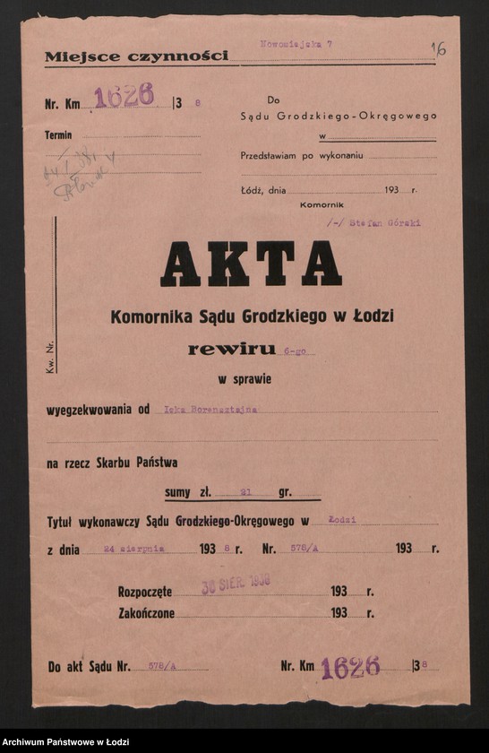 Obraz 18 z jednostki "Icek Borensztajn- handel skór"