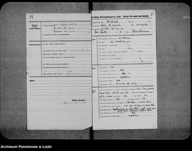 Obraz 14 z jednostki "Kwestionariusze sekcji pań"