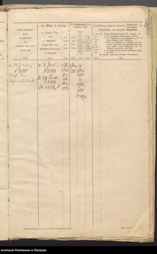 image.from.unit.number "Übersicht über das kirchliche Rechnungswesen der evangelischen Parochiae Wartenburg"