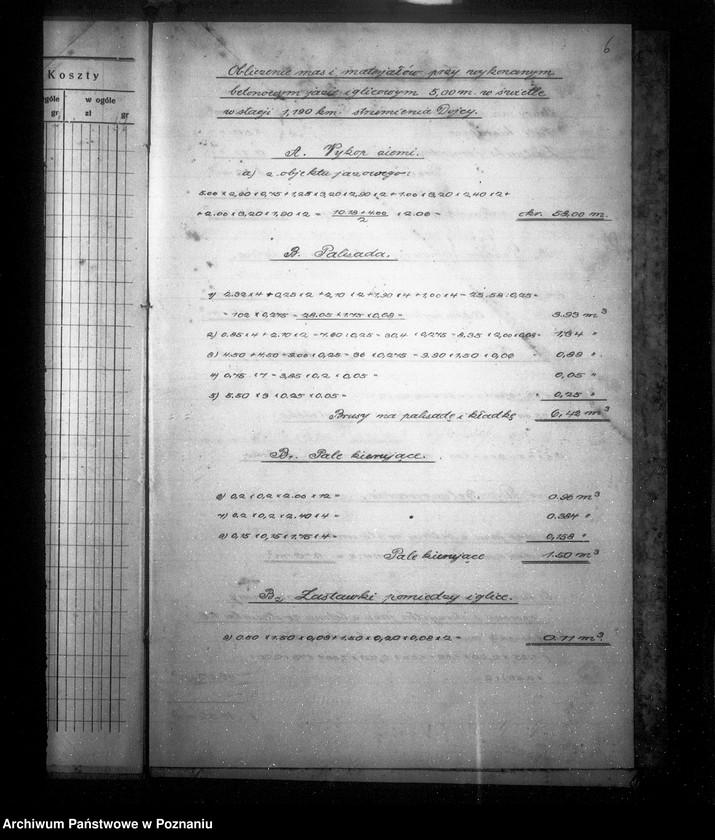 Obraz 10 z jednostki "Podkładki techniczne budowy jazów betonowych Spółki Regulacji Dojcy powiat wolsztyński"