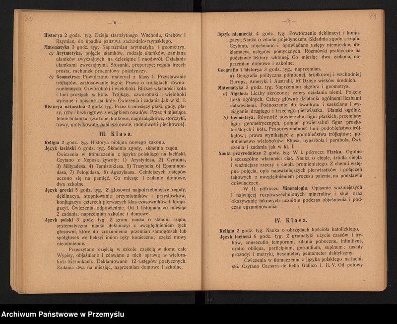 image.from.unit.number "XXI Sprawozdanie Dyrekcji C.k. Gimnazjum w Jarosławiu za rok szkolny 1904/5"