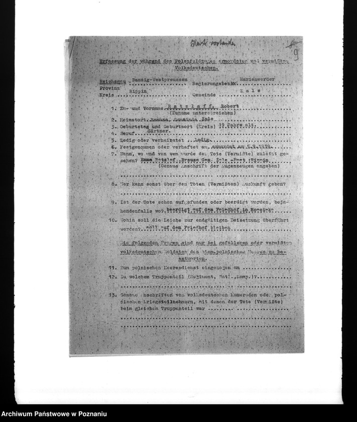 Obraz 13 z jednostki "Amtliche Meldungen Kreis Rypin"