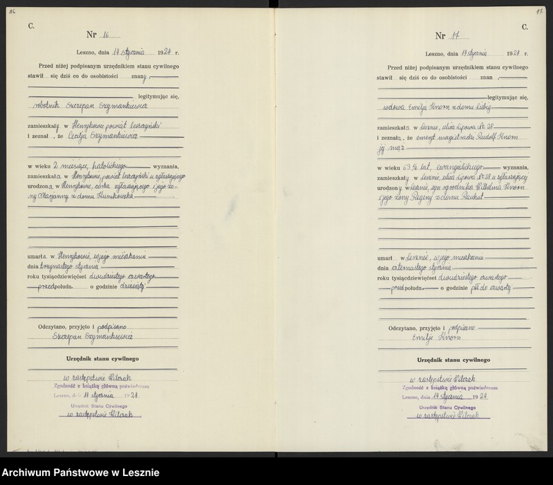 Obraz 11 z jednostki "Księga zgonów"