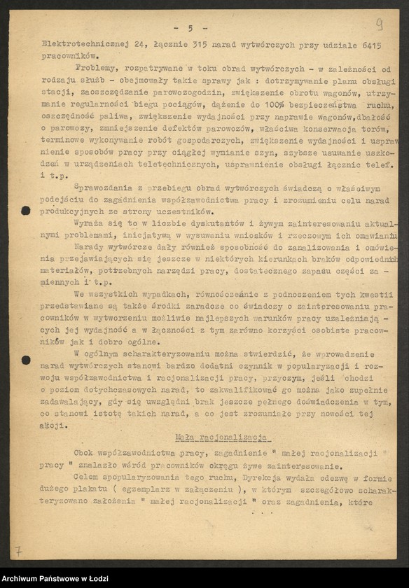 Obraz 10 z jednostki "Dyrekcja Okręgowa Kolei Państwowych - sprawozdania z rozwoju współzawodnictwa pracy"