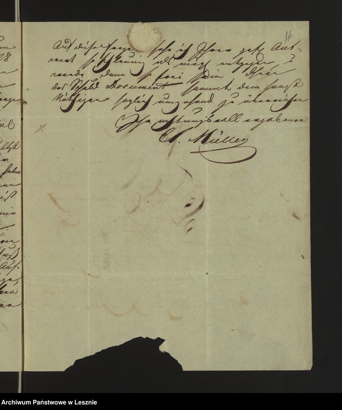 Obraz 19 z jednostki "[Akta manualia des Adwokat Jungmann zu Lissa in Sachen des Kaufmanns Bielefeld zu Posen gegen den Magistrat zu Lissa wegen 424 R. nebst Zinsen]"