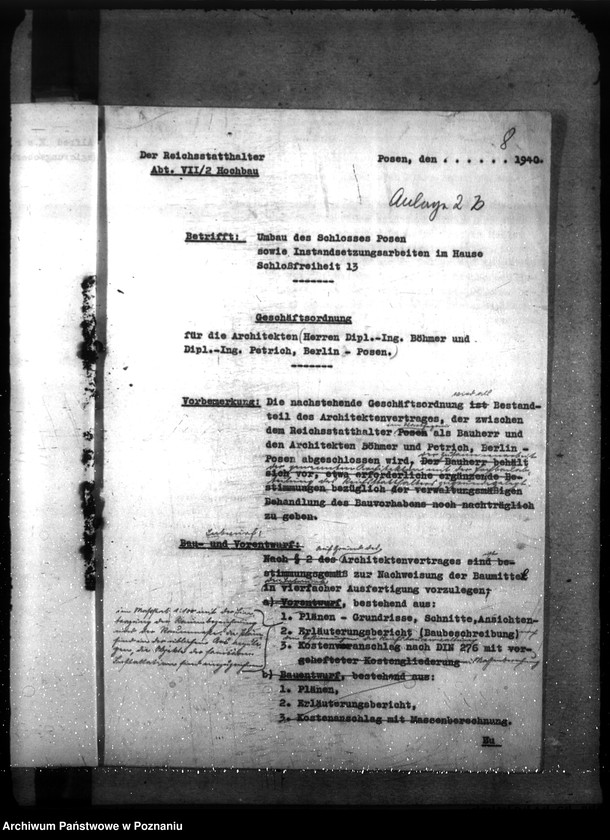 Obraz 12 z jednostki "Verschiedene Berichte über Bauvorhaben"