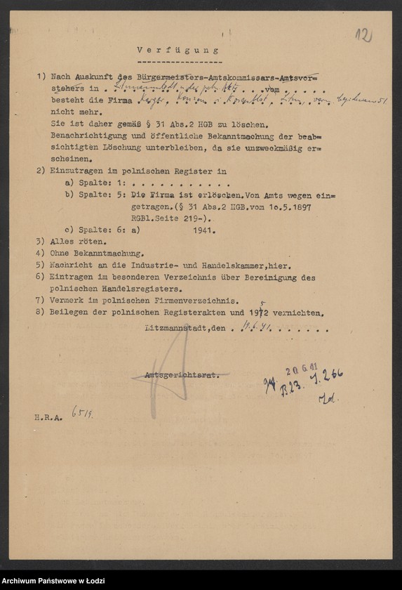 Obraz 14 z jednostki "Kerger, Konzon i Rozenblat- fabrykacja wyrobów bawełnianych"