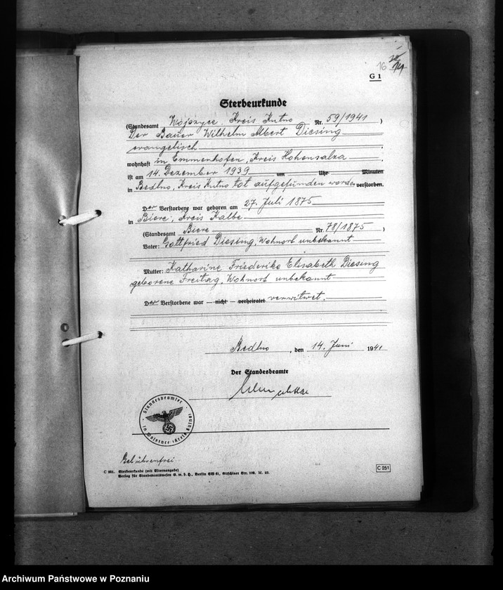 Obraz 20 z jednostki "Kreis Kutno. Wykaz miejscowych Niemców, którzy zginęli w 1939 roku"