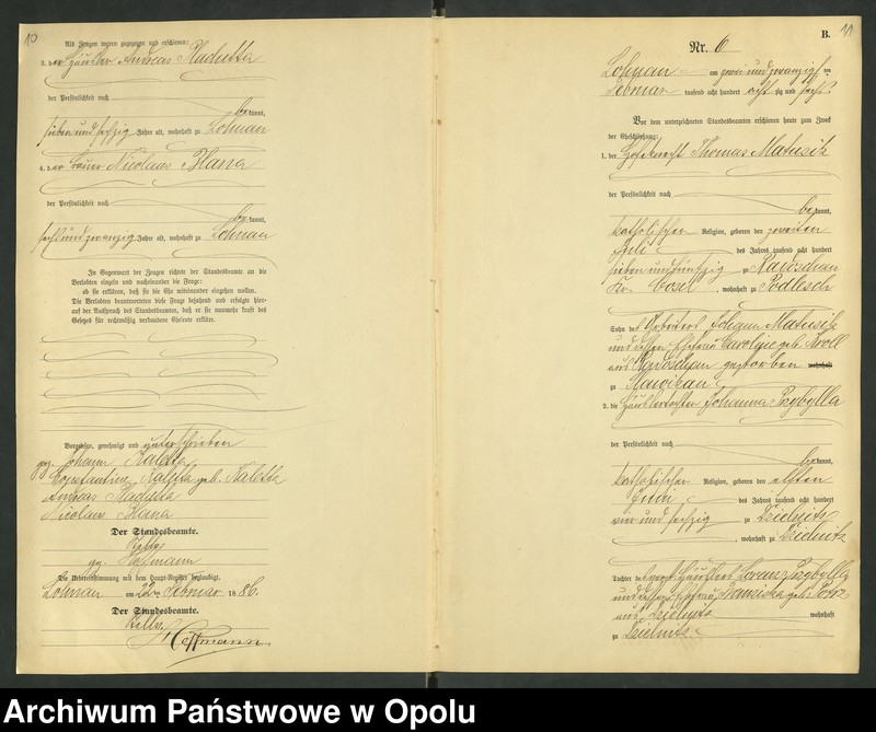 Obraz 9 z jednostki "Urząd Stanu Cywilnego Łany Księga małżeństw rok 1886-89"