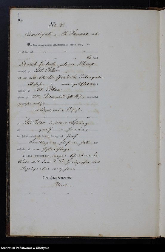 image.from.unit.number "Haupt-Sterbe-Register Nr 1 - 65"