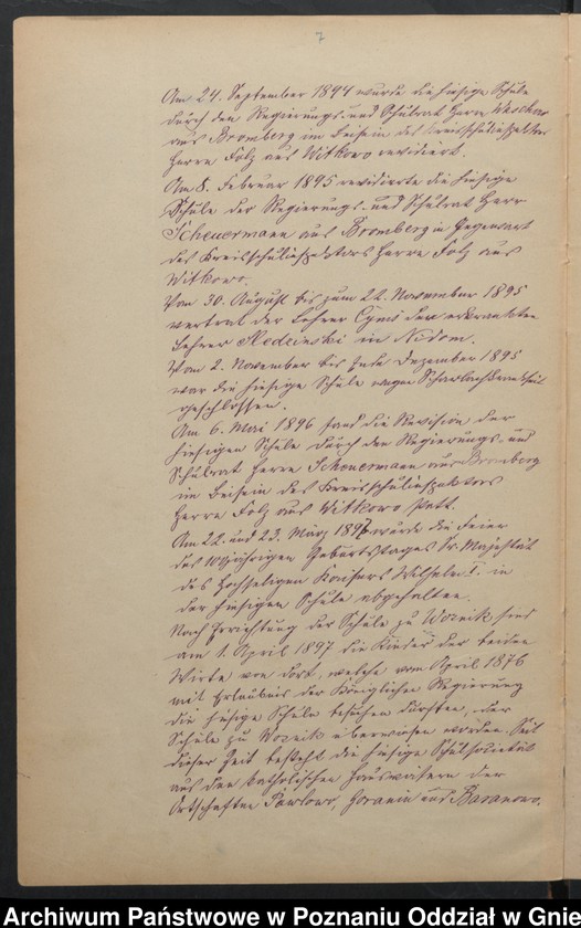 Obraz 9 z jednostki "Chronik der katholischen Schule zu Pawlowo Kreis Witkowo, angelegt 1899"