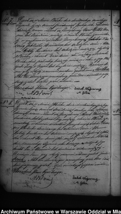 Obraz 7 z jednostki "Akta urodzeń, małżeństw, zgonów"