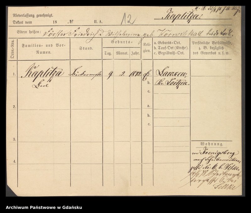 image.from.unit.number "Karty meldunkowe: Karbaum - Karls"