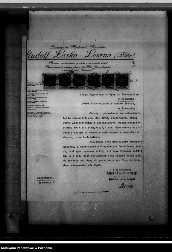 Obraz 7 z jednostki "Cegielnia w Czaczu R. Łaske, pow. kościański nr woj. kotła 3854"