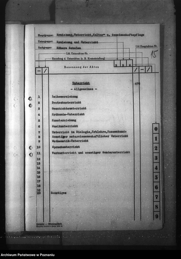 Obraz 19 z jednostki "Aktenplan der Heimoberschulen"