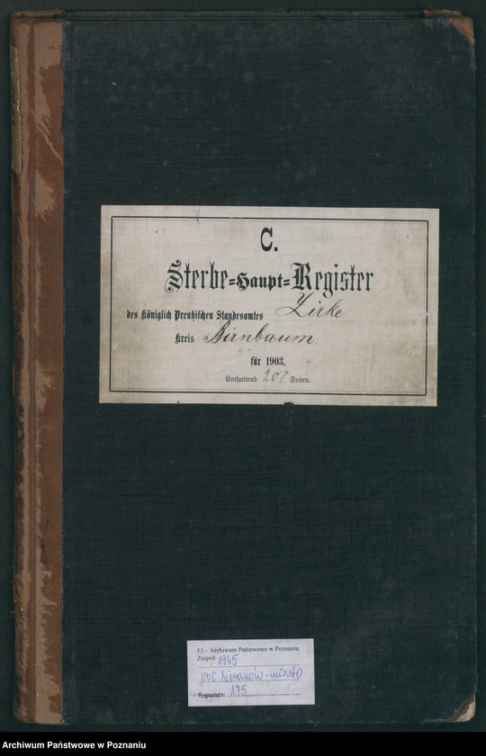 Obraz 2 z jednostki "Sterbe-Haupt-Register"