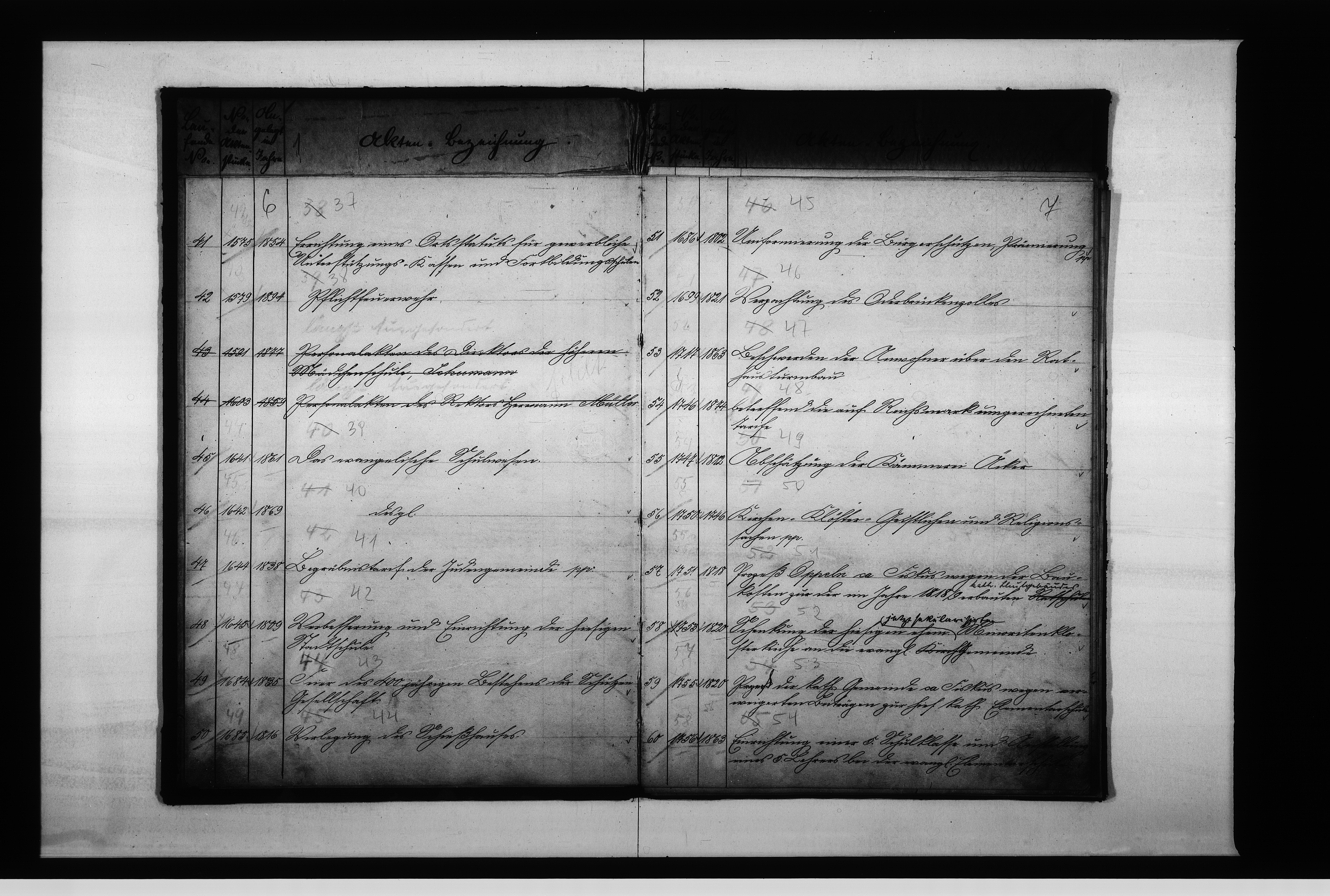 Obraz 8 z jednostki "Verzeichniss II über diejenigen Acten welche zur dauernden Aufbewahrung hiers[elbst] bestimmt worden sind Kammer V"