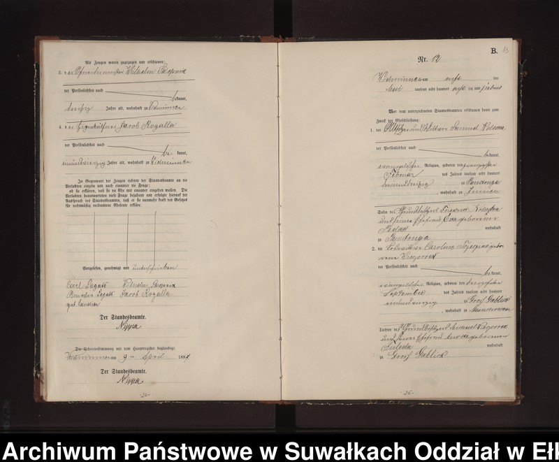 image.from.unit.number "Heiraths-Neben-Register des Preussischen Standes-Amtes Widminnen Kreis Loetzen"
