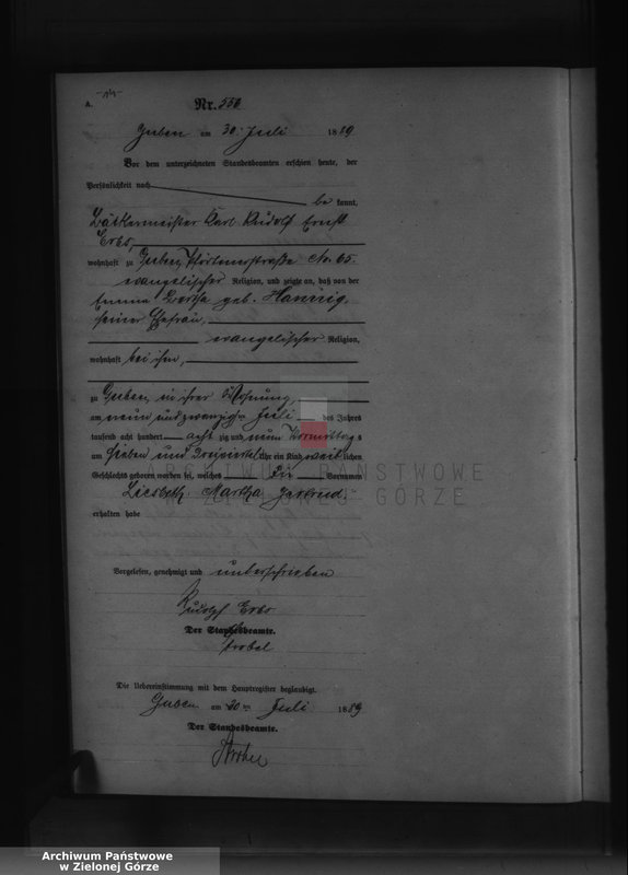 image.from.unit.number "Geburts-Neben-Register, Band II von No 543 bis No 998"