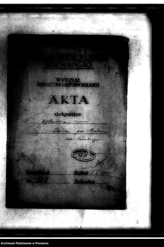 Obraz 4 z jednostki "Wykreślenie czynszu z majątku Balin /gmina Niewiesz/ powiatu tureckiego"